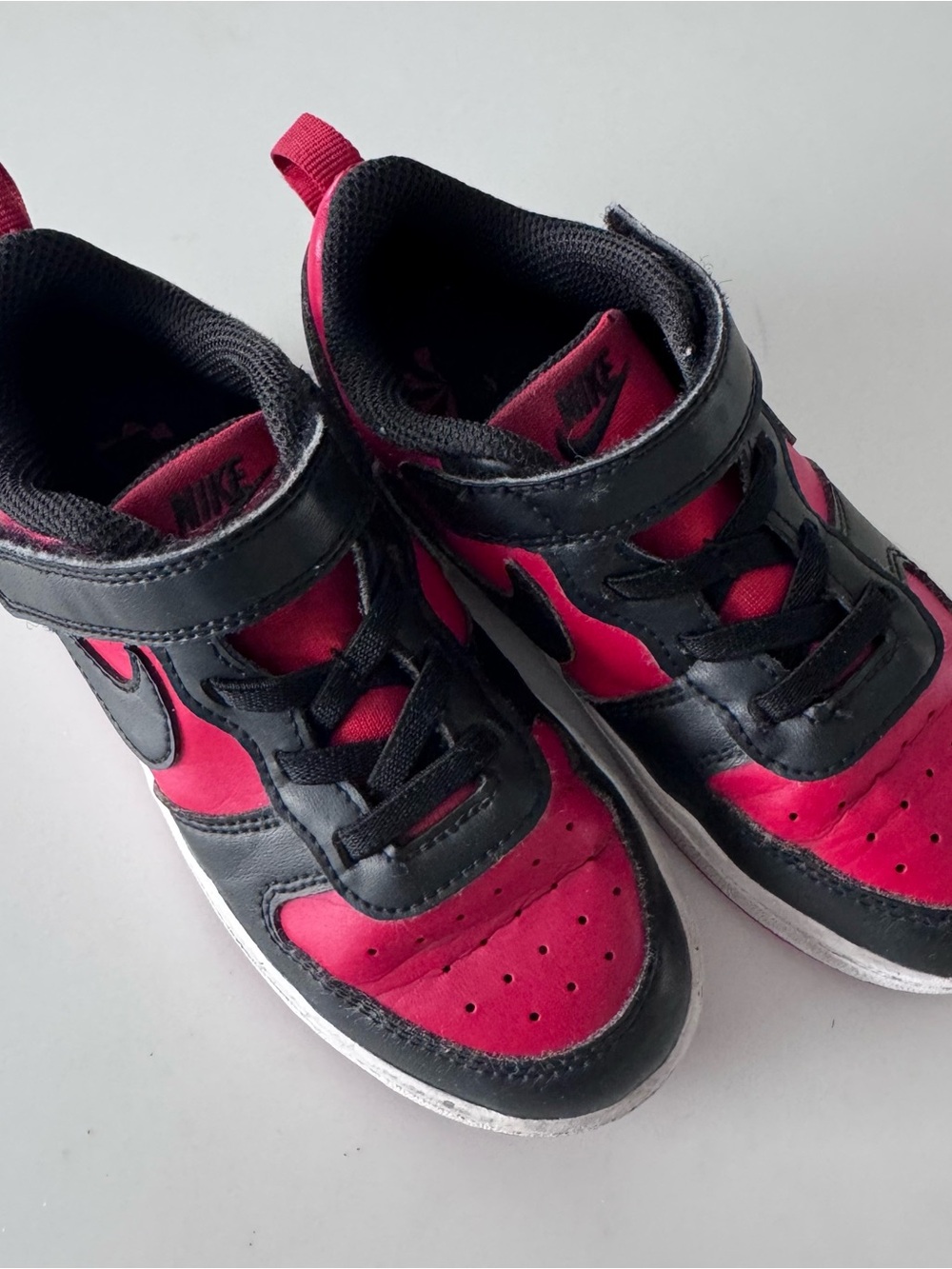 Nike Court Borough Low Recraft Shoes in Black & Red • Toddler 10